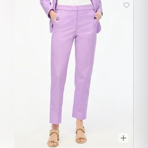 NWT J Crew Linen-cotton blend elastic-back sailor pant